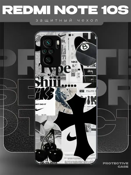 MeowCase Чехол на Redmi Note 10s с принтом swag y2k