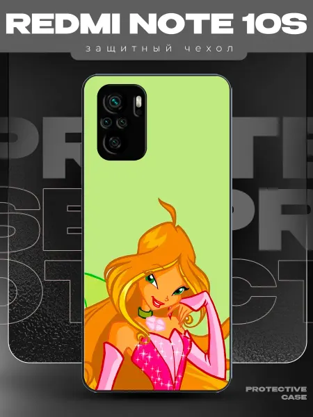 MeowCase Чехол на Redmi Note 10s с принтом винкс флора