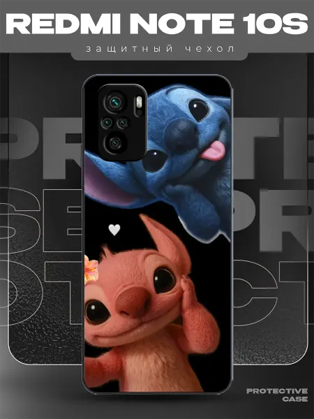MeowCase Чехол на Redmi Note 10s с принтом стич