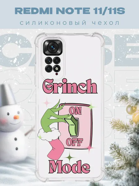 PRINTberries Новогодний чехол для телефона Redmi Note 11 11S гринч