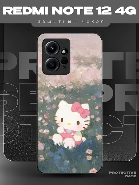 MeowCase Чехол на Redmi Note 12 с принтом хеллоу Китти