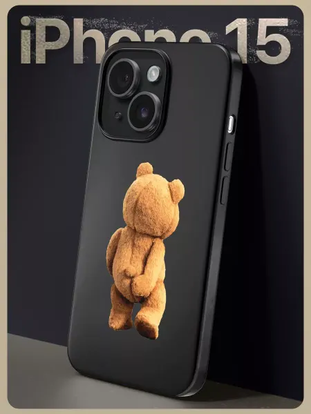 SCDesign Чехол на iPhone 15 с мишкой силиконовый