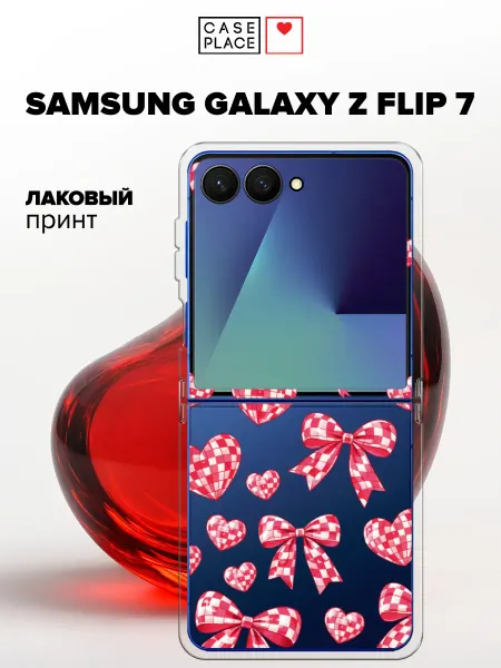 Case Place Чехол на Samsung Z Flip 7 с бантиками