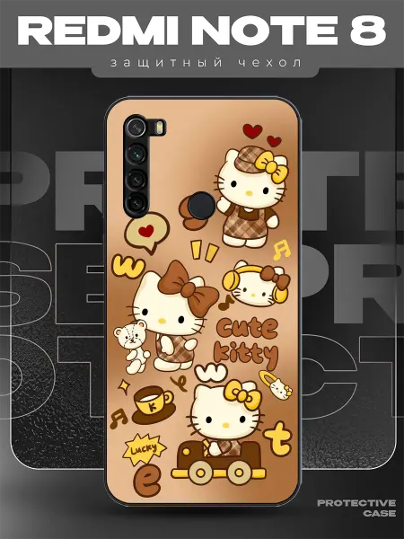 MeowCase Чехол на Redmi Note 8 с принтом хеллоу Китти