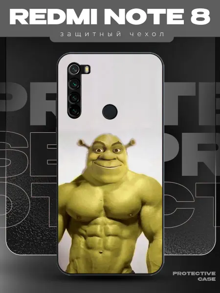 MeowCase Чехол на Redmi Note 8 с принтом шрек смешной