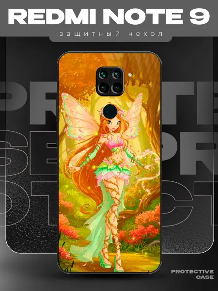 MeowCase Чехол на Redmi Note 9 с принтом винкс Флора