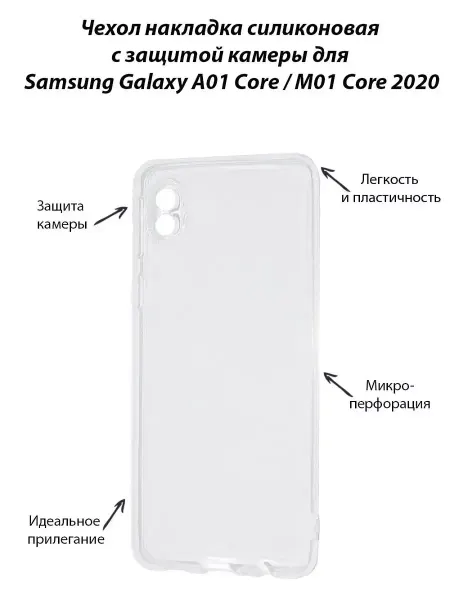 AKS Sale Чехол на Samsung Galaxy A01 Core M01 Core прозрачный бампер