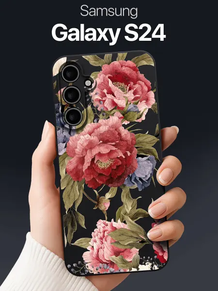 SCDesign Чехол на Samsung Galaxy S24 с цветами
