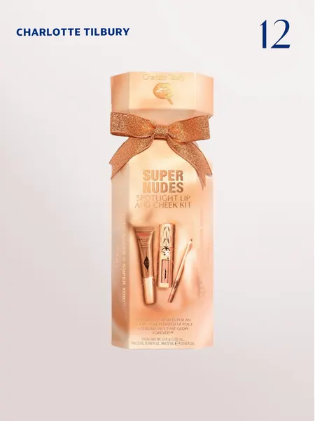 Набор косметики Charlotte Tilbury Super Nudes Spotlight Lip&Cheek Kit (карандаш, блеск, хайлайтер)