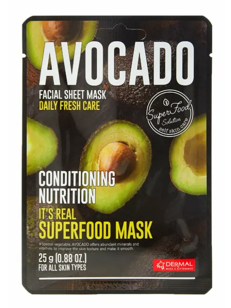 DERMAL Superfood Маска для лица c авокадо 25г