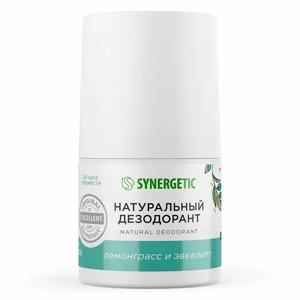 SYNERGETIC Дезодорант для тела 50мл "Лемонграсс - эвкалипт"