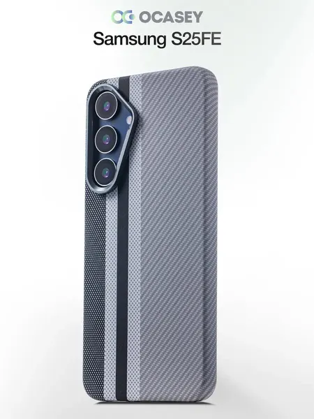 Чехол на Samsung Galaxy S25 FE карбоновый