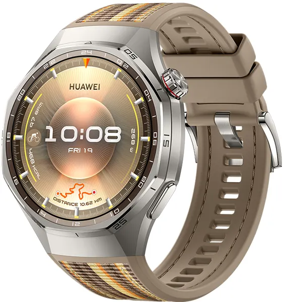 Huawei Смарт-часы HUAWEI WATCH GT 6 Pro 46mm Brown Titanium Case, Brown Woven Strap