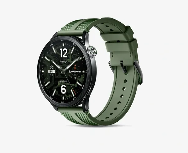 Умные часы Xiaomi Watch S5 Jungle Green, AMOLED, GPS, барометр, чёрный, 46мм