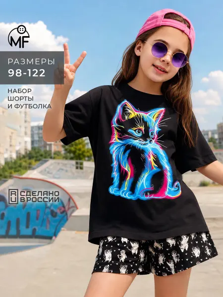MF Костюм двойка детский футболка с шортами в садик