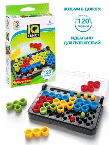 Настольная игра головоломка IQ-Твист Bondibon логическая развивающая игрушка для детей и взрослых в дорогу, нейротренажер