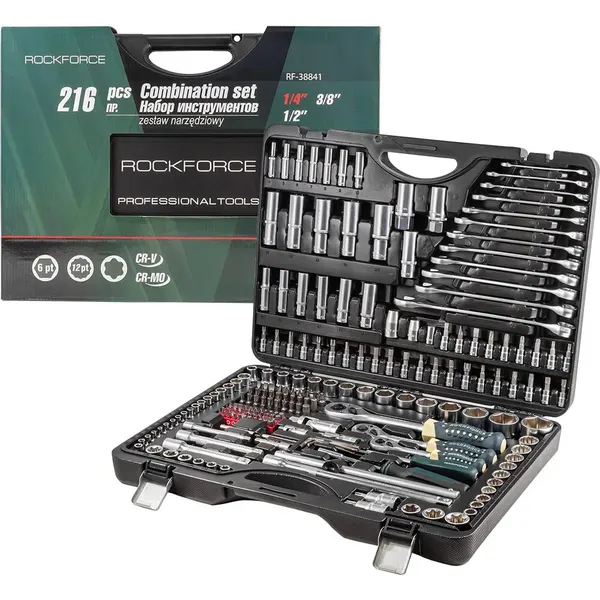 Rockforce Набор инструментов для автомобиля 216 предметов RF-38841
