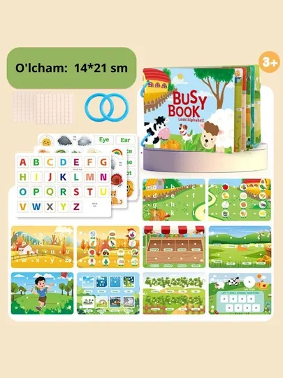 Busy Book и пазлы для детей – развивающий игровой набор (Montessori)