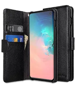 Кожаный чехол книжка Melkco для Samsung Galaxy S10 - Wallet Book Type, черный