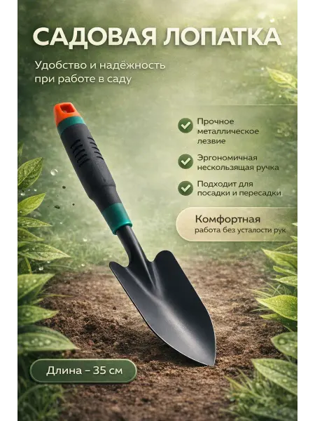 SABYRCOOL Лопатка ручная садовая металлическая маленькая
