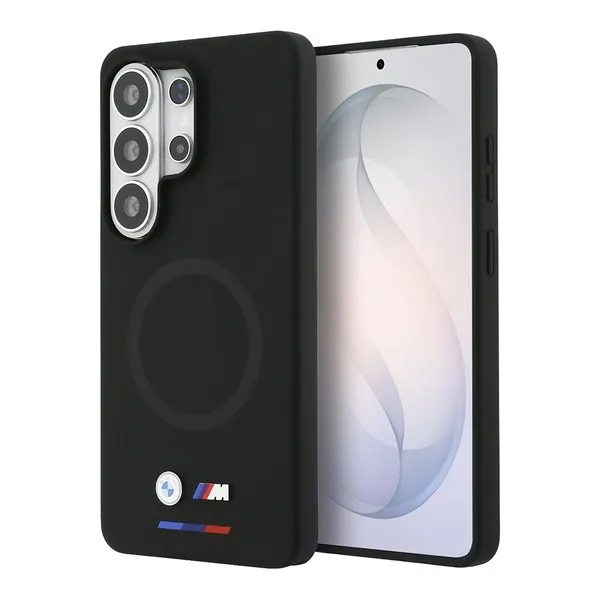 BMW силиконовый чехол с MagSafe для Galaxy S26 Ultra, M-series Liquid silicone Metal logo, черный