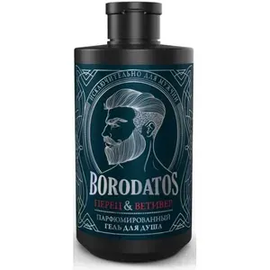 Гель для душа мужской, парфюмированный, перец, ветивер 400 мл, Borodatos (НП/BR-4824)