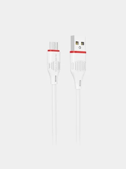 Зарядный кабель Borofone USB-Micro-USB BX17, белый