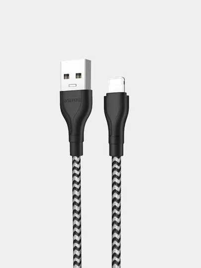 Кабель USB на Lightning Borofone BX39, черный-белый