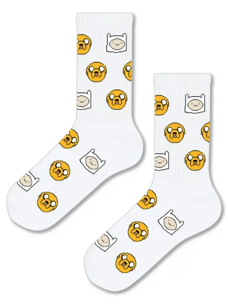 Pattern Socks Носки с принтом Финн и Джейк - Время Приключений