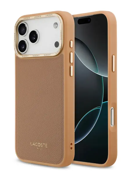 Lacoste Чехол для iPhone 17 Pro Max, из экокожи PU Grained MagSafe