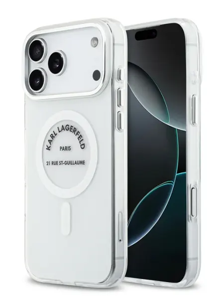 Karl Lagerfeld Чехол на iPhone 17 Pro Max, IML RSG logo, MagSafe