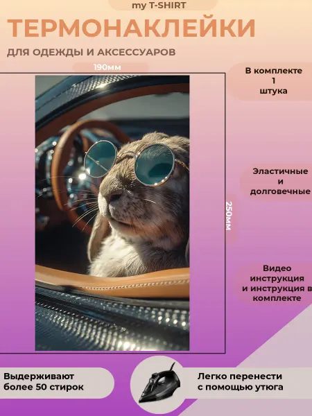 FILSHOP Термонаклейка на одежду Кролик в очках