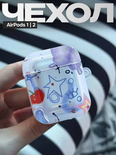 FAGA Чехол на AirPods 1 2 с принтом Y2K Pinterest