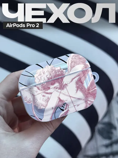 FAGA Чехол на AirPods Pro 2 с принтом Ангел