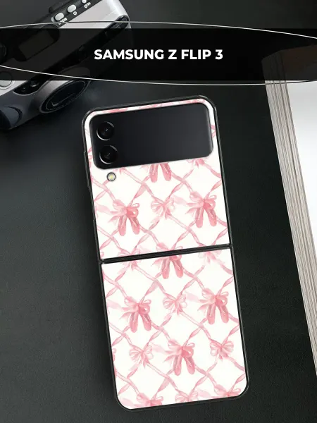Samsung Чехол на Galaxy Z Flip 3 с бантиками