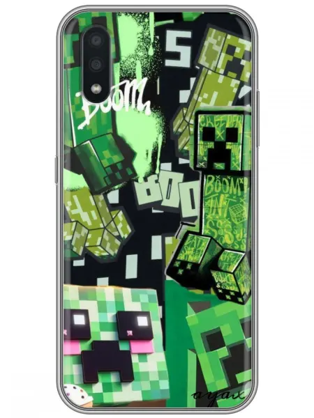 360skin Чехол на Samsung Galaxy M01, A01 Minecraft Майнкрафт