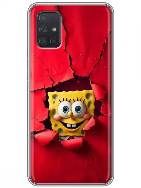 360skin Чехол на Samsung Galaxy A71 Спанчбоб детский