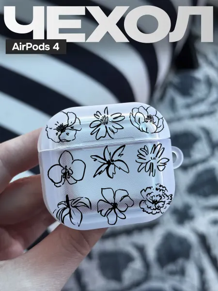 FAGA Чехол на AirPods 4 с принтом Цветы