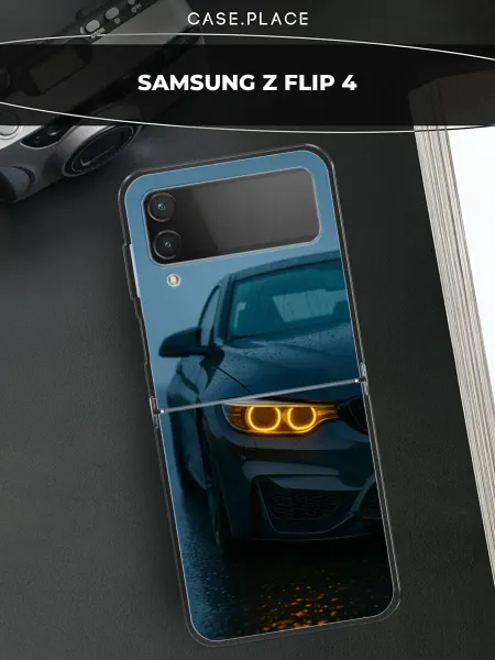 Case Place Чехол на Samsung Z Flip 4 с машиной