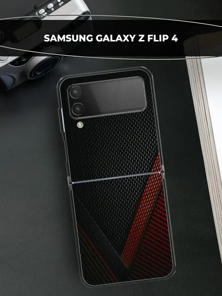 Samsung Чехол на Galaxy Z Flip 4 карбон