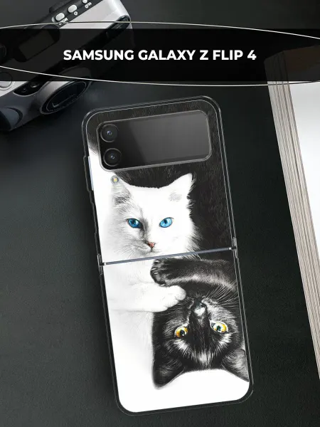 Samsung Чехол на Galaxy Z Flip 4 с котиками