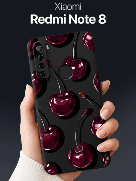 SCDesign Чехол на Xiaomi Redmi Note 8 с вишней