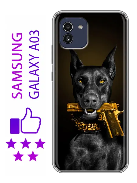InThisCase Чехол на Samsung Galaxy A03 с принтом Собака