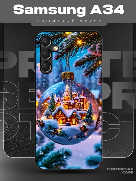 MeowCase Чехол на Samsung Galaxy A34 новогодний с принтом