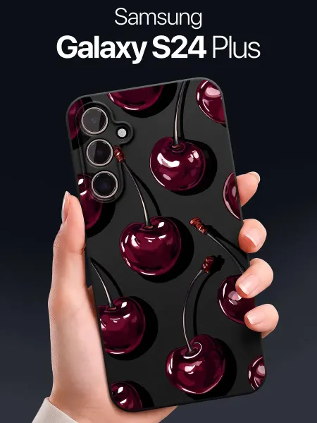 SCDesign Чехол на Samsung Galaxy S24 Plus с вишнями