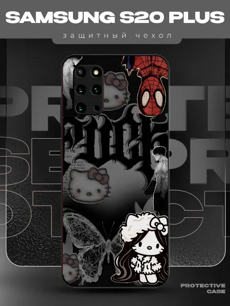 MeowCase Чехол на Samsung S20 Plus с принтом хеллоу китти