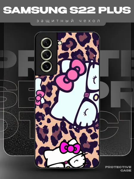 MeowCase Чехол на Samsung S22 Plus с принтом хеллоу китти