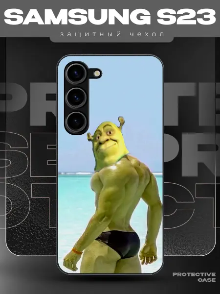 MeowCase Чехол на Samsung S23 с принтом шрек прикол