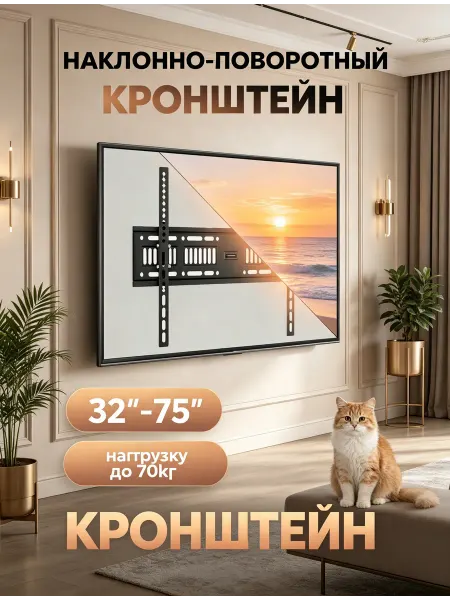 DREAMING HOUSE Кронштейн для телевизора настенный 32"-75"