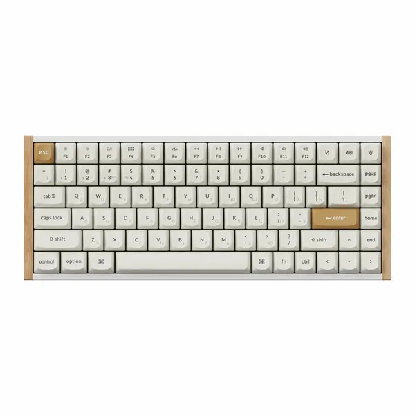 Беспроводная механическая клавиатура Keychron K2 HE, Gateron 2.0 magnetic switch Nebula, RGB, Hot-Swap, Алюминий + дерево